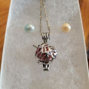 Freshwater Pearl Cage Necklace w/ Interchangeable pearls